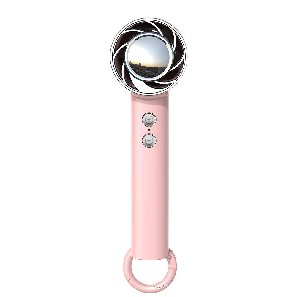 Women's Portable Mini-Hand Fan with Integrated USB Charging Function Bowlift