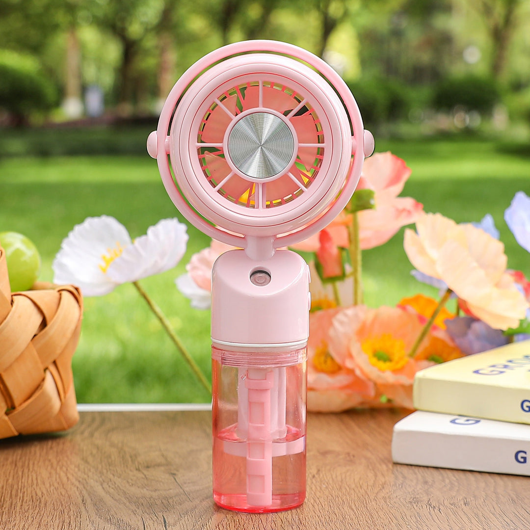 Ladies Portable Mini Fan with Spray Function Bowlift
