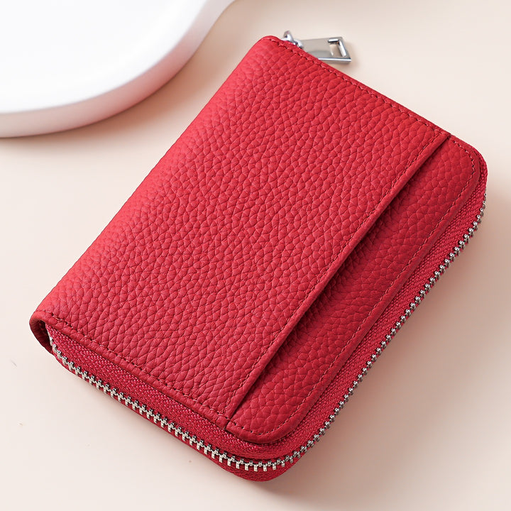 Multi-Functional Zippered Leather Wallet