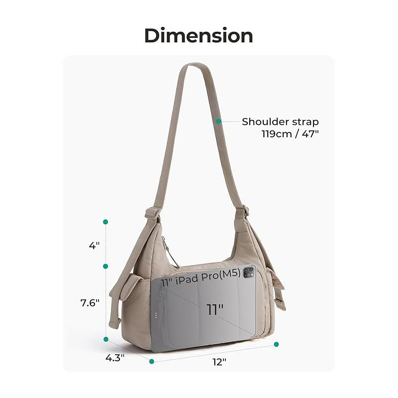 Fashionable shoulder bag with multifunctional compartments Bowlift