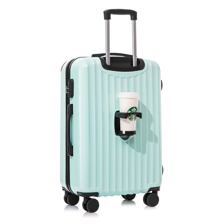 Unisex Innovative Hard-Shell Spinner Luggage with Integrated Cup Holder Bowlift