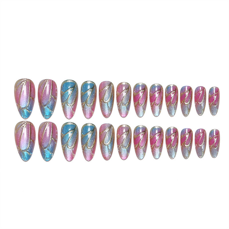 Artful Nail Tips with Holographic Accents Bowlift