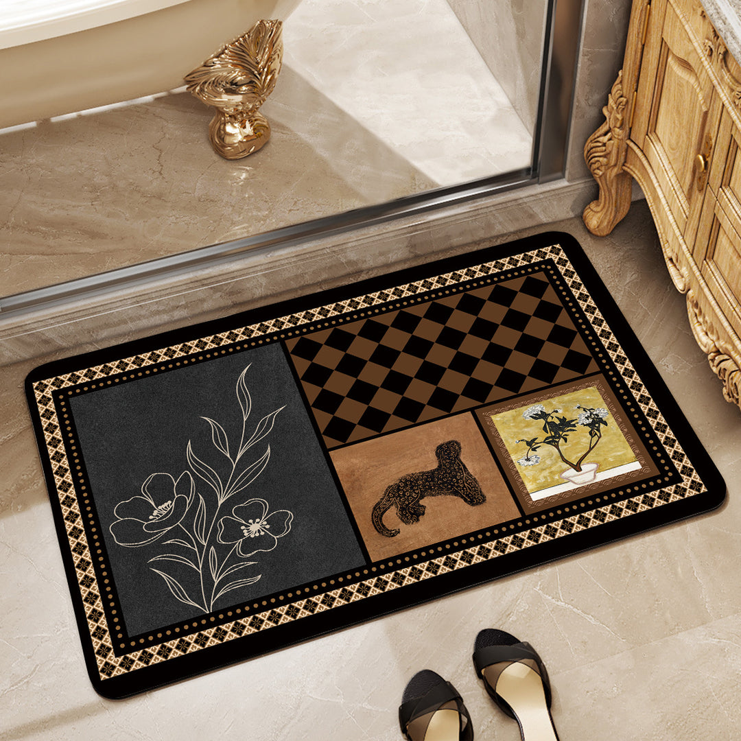 Elegant Monogrammed Bathroom Mat Bowlift