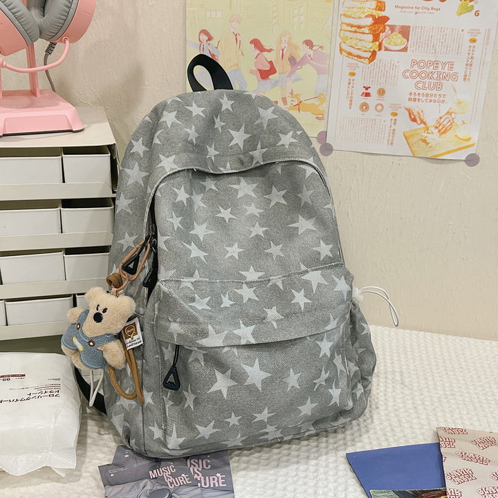 Star-Patterned Outdoor Backpack Bowlift