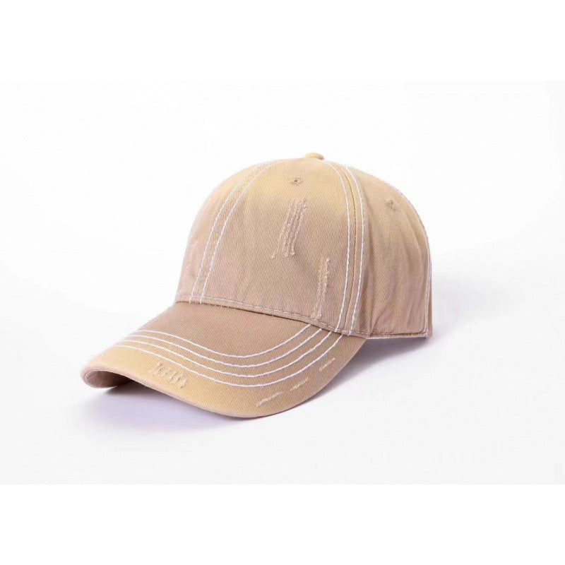 Men's Classic Distressed Cotton Baseball Cap Bowlift