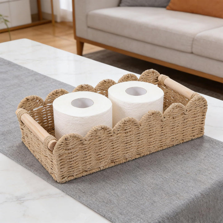 Decorative storage basket with wave edge Bowlift
