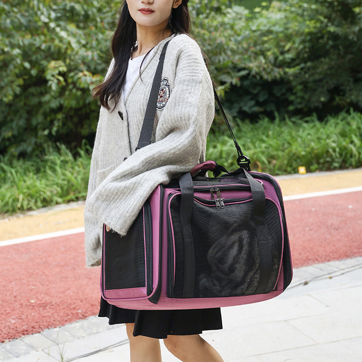 Unisex Pet Transport Bag with Breathable Mesh Bowlift