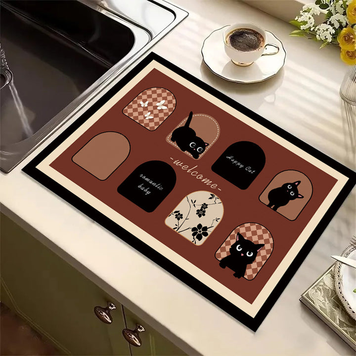 Cute Cartoon Dog Kitchen Mat Bowlift