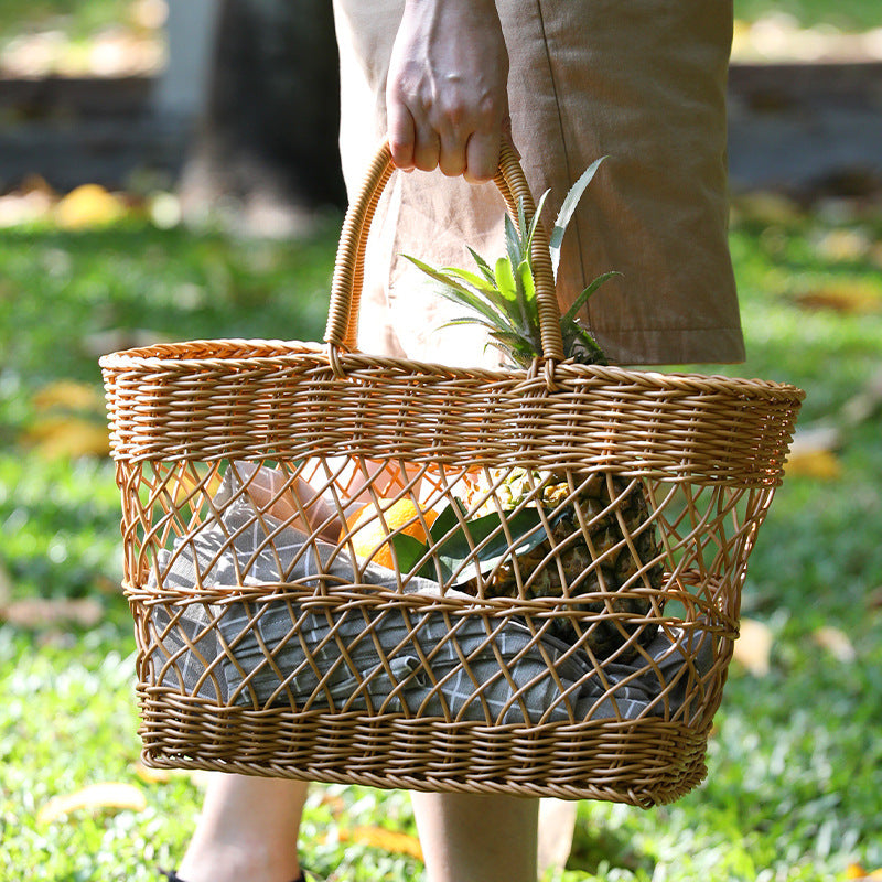 Handcrafted Woven Market Tote Bowlift
