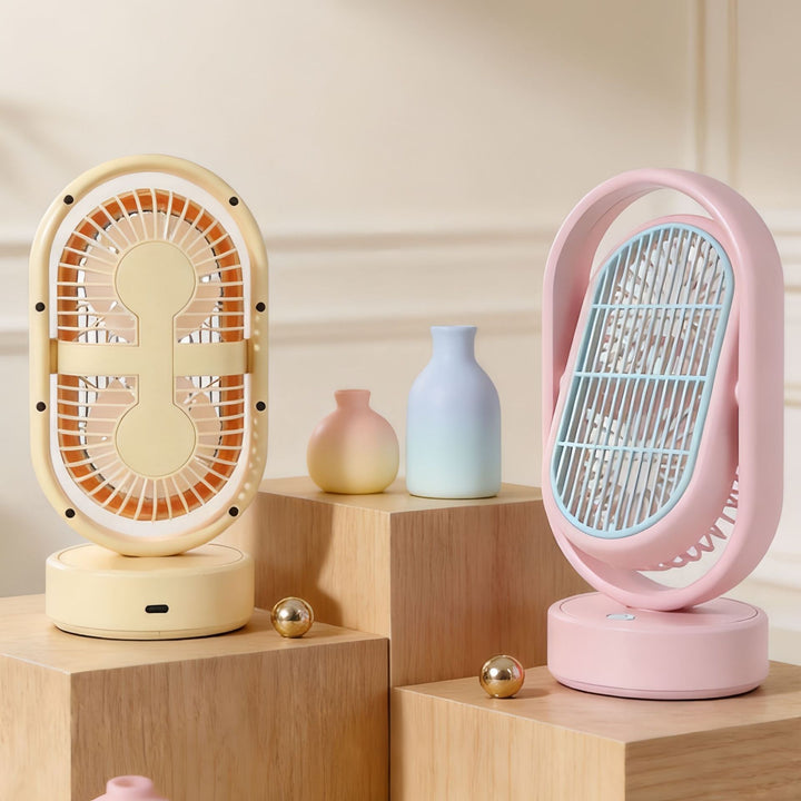 Women's Portable Table Fan with Stylish Housing and Effective Air Circulation Bowlift