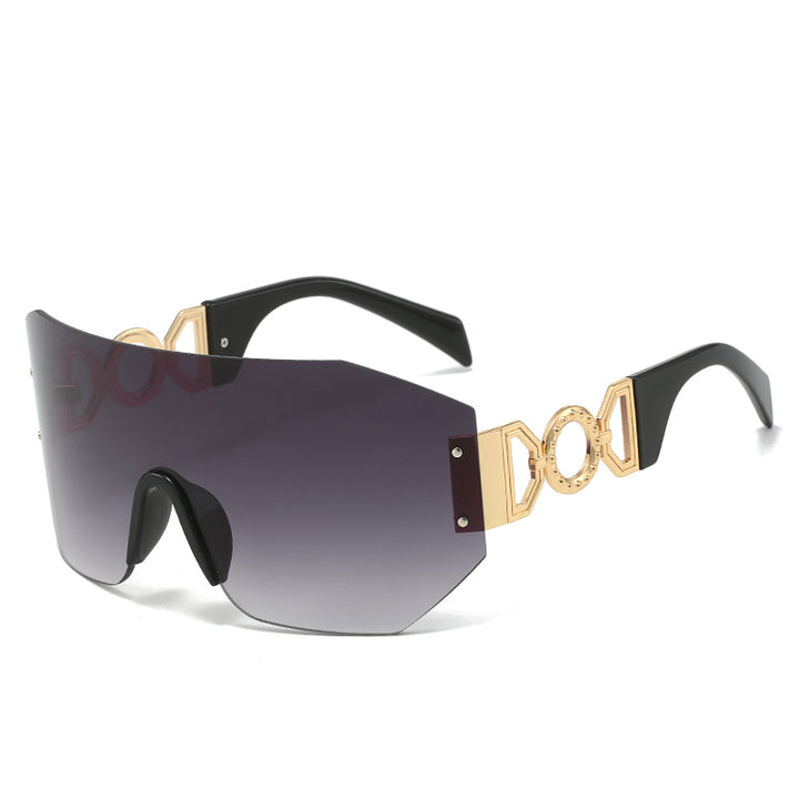 Fashion Statement Wide-Brim Shield Sunglasses Bowlift