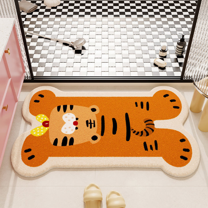 Cute Cartoon Cat Shaped Bath Mat