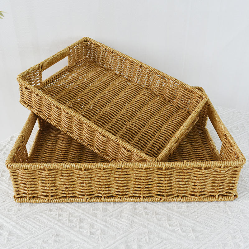 Handwoven Decorative Storage Tray Bowlift