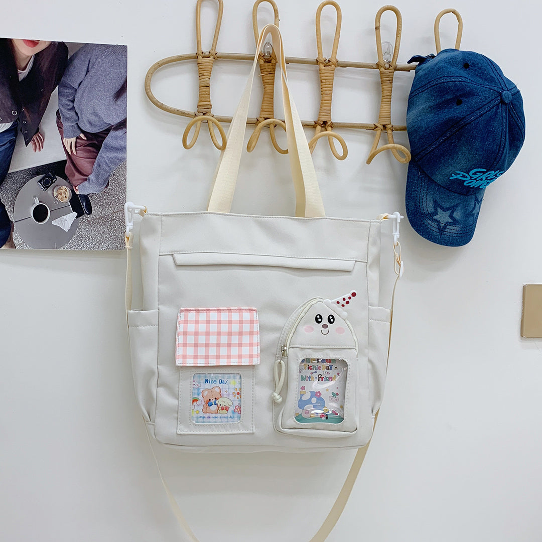 Tote bag with Playful Design and Thoughtful Compartments Bowlift