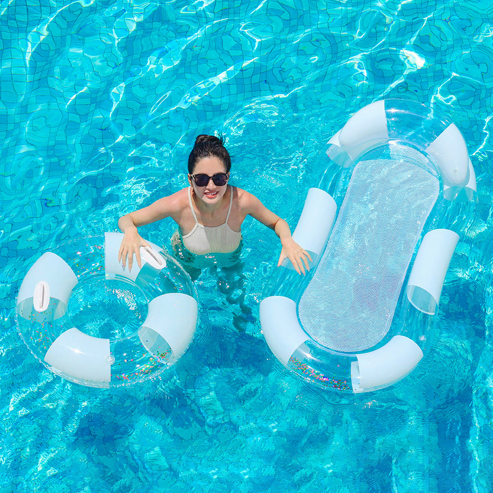 Women's Inflatable Relax Lounger with Mesh Surface Bowlift