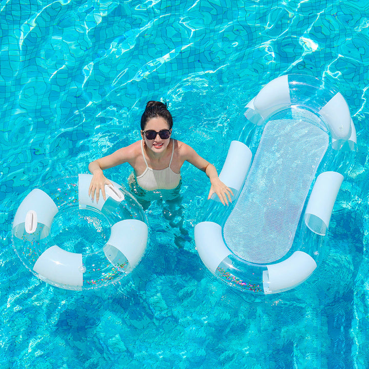 Women's Inflatable Relax Lounger with Mesh Surface Bowlift