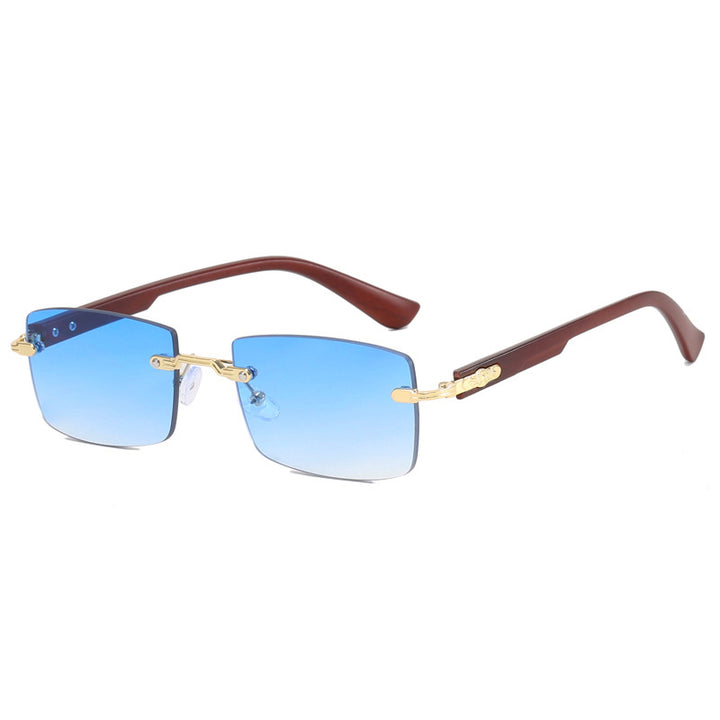 Ladies fashionable square sunglasses with exquisite gold frame Bowlift