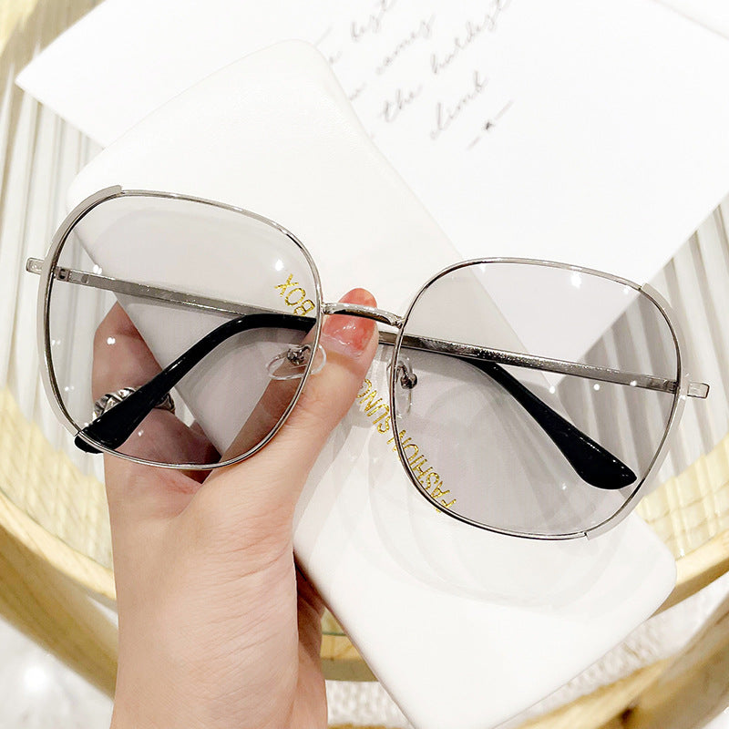 Women's large square sunglasses with high-quality metal frame Bowlift