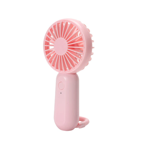 Women's compact portable handheld fan with rechargeable battery and carrying strap Bowlift