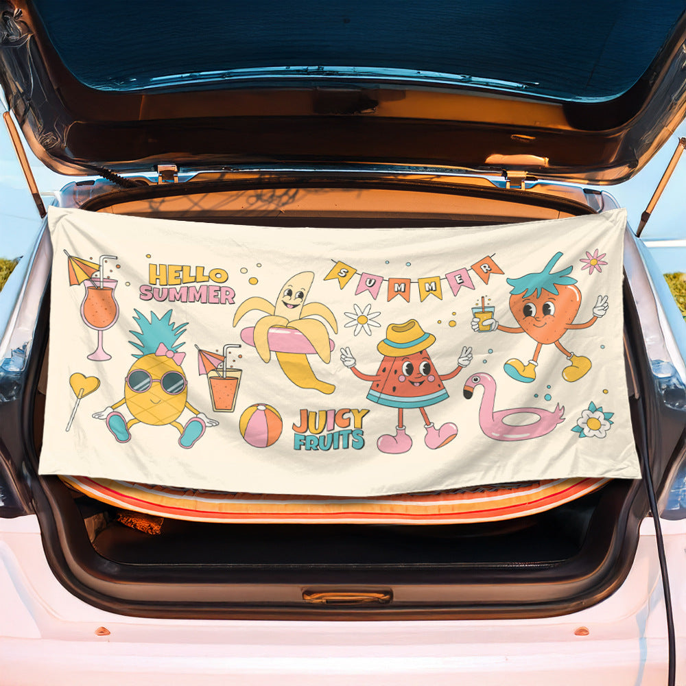 Multifunctional beach towel with cheerful fruit pattern Bowlift