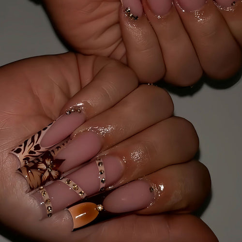 Elegant Acrylic Press-On Nail Art Set Bowlift