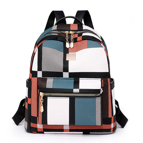 Stylish Plaid Patterned Backpack
