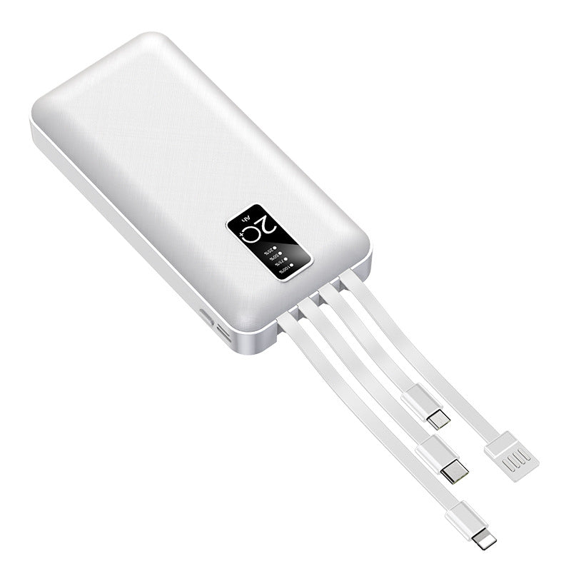 Powerful power bank with integrated multi-cable Bowlift