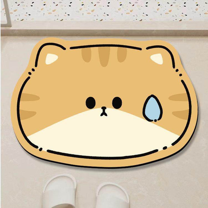 Cute Cat-Themed Bath Mat Bowlift
