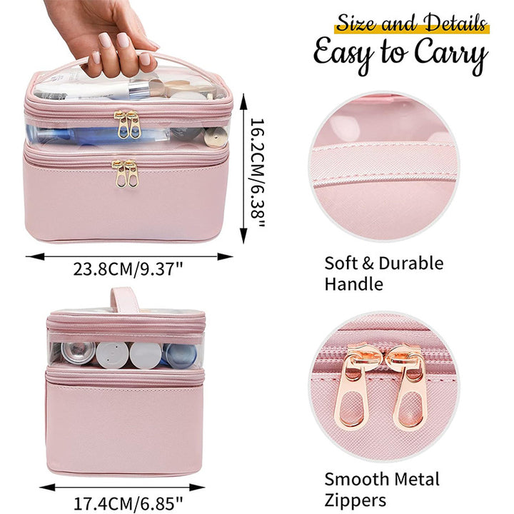 Cosmetic Organizer with Double Compartment Bowlift