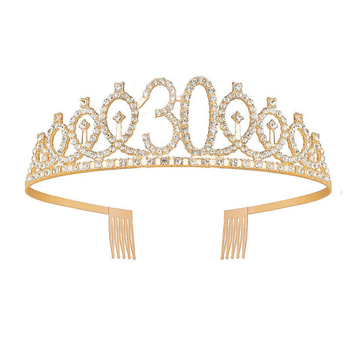 Women's Crystal-Embellished Tiara with Elegant Design Bowlift