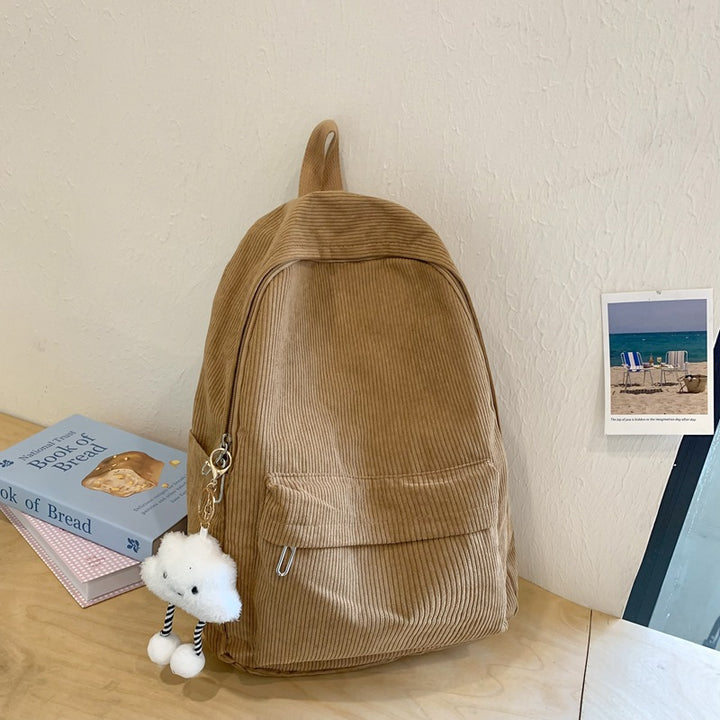 Corduroy Textured Backpack