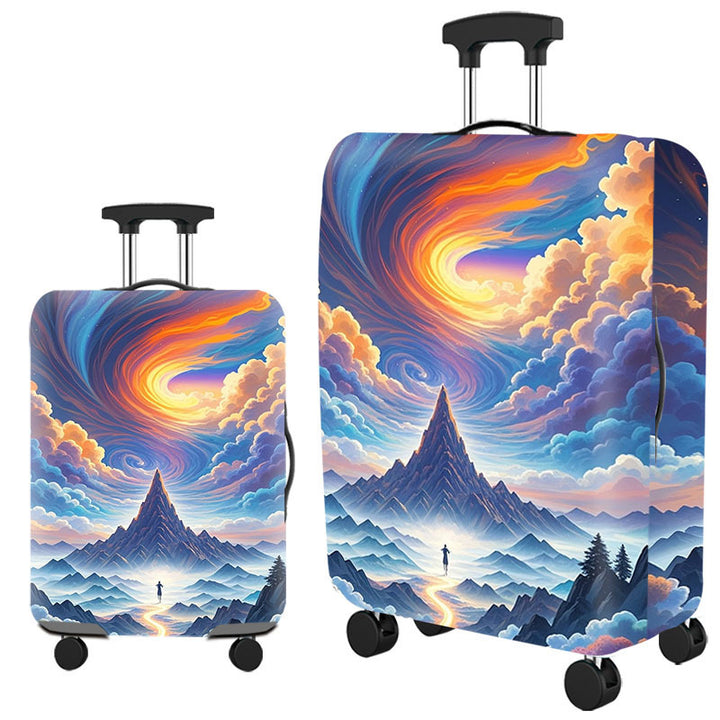 Tropical Leaf Print Hard Shell Luggage Bowlift