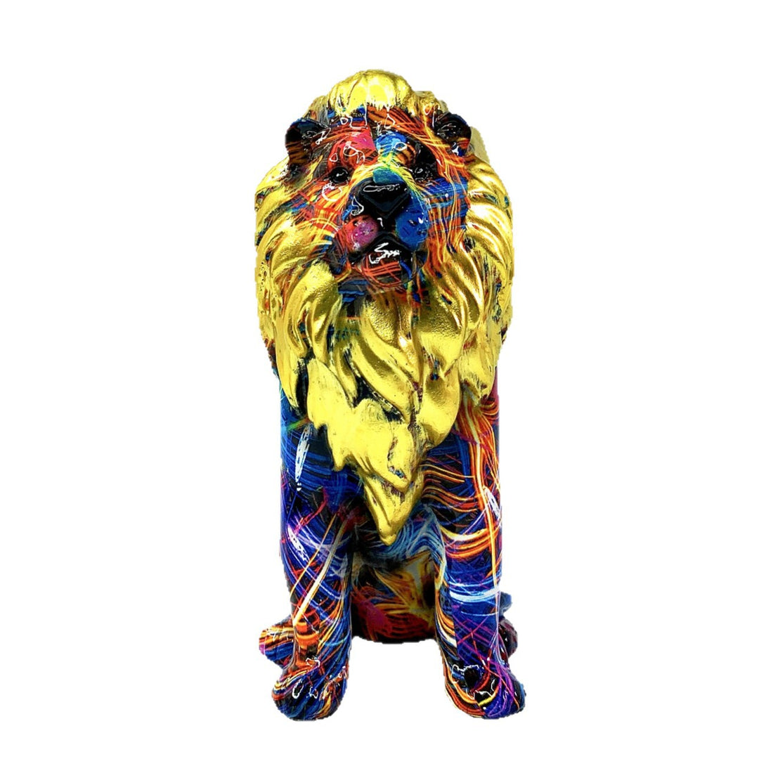 Colorful Lions Sculpture Bowlift
