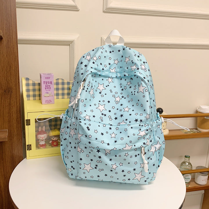 Backpack with High-Quality Star Pattern and Multifunctional Compartments Bowlift
