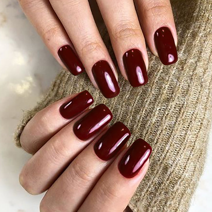Glossy Short Ballerina Press-On Nails Bowlift