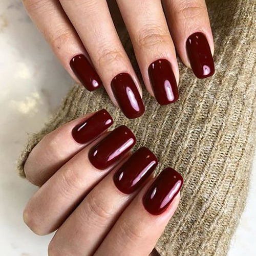 Glossy Short Ballerina Press-On Nails Bowlift
