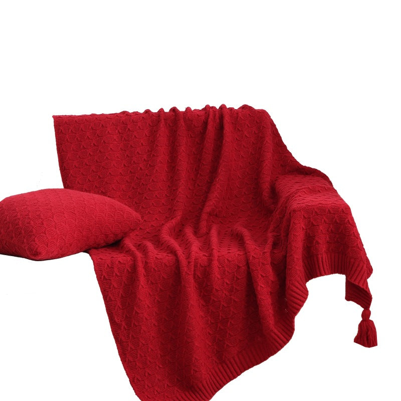 Cozy Knitted Throw Blanket