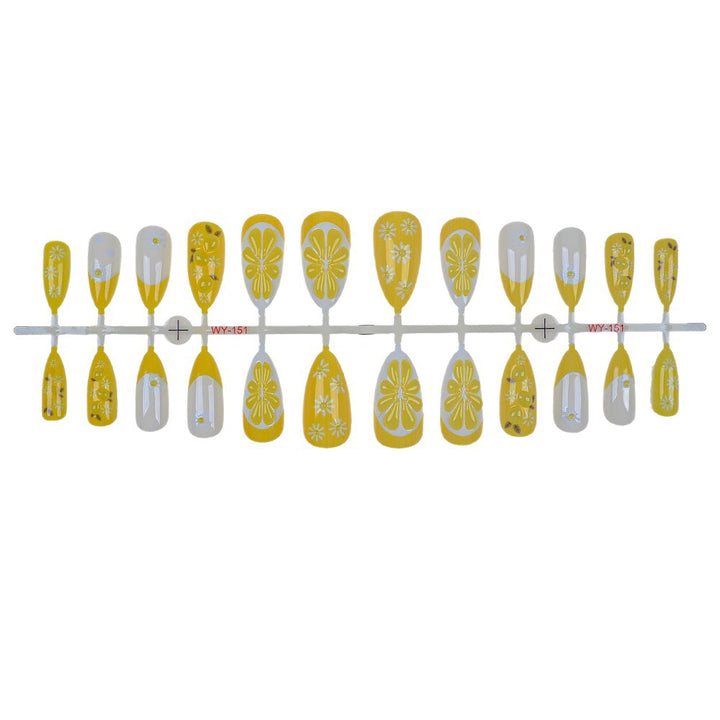 Floral Patterned Press-On Nail Set Bowlift