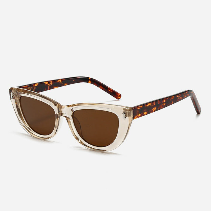 Women's Cat-Eye sunglasses with transparent frame and brown lenses Bowlift
