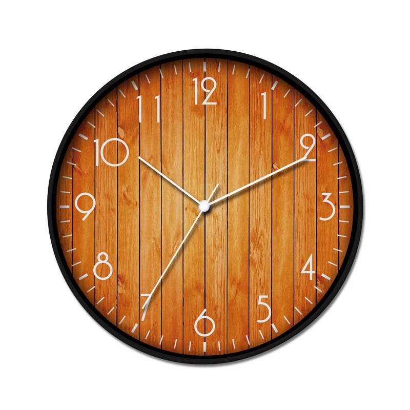 Wall clock with wood look Bowlift