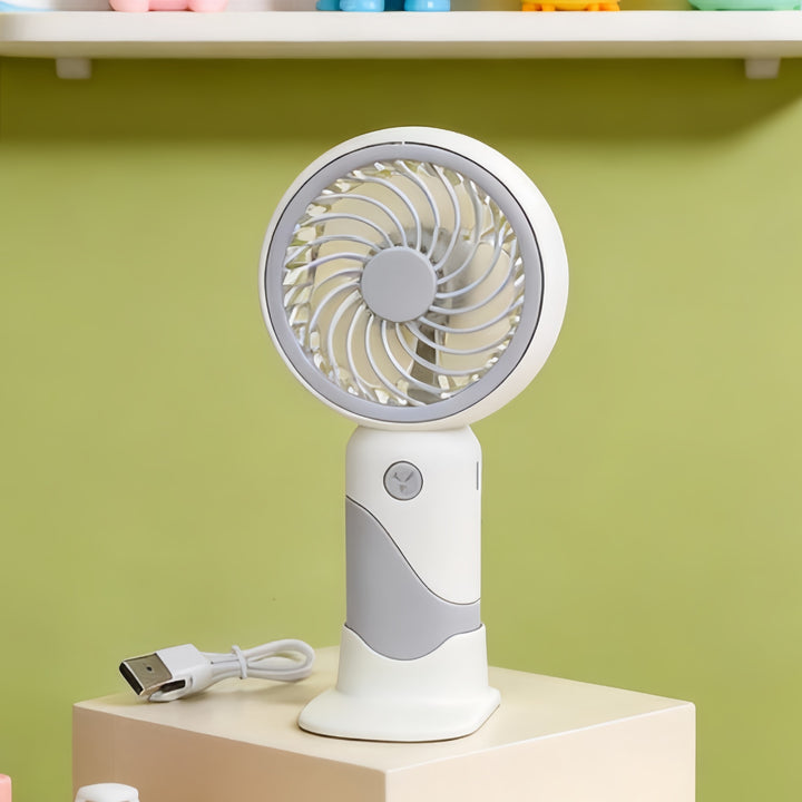 Women's Portable USB Mini Hand Fan with Flexible Tilt Mechanism Bowlift