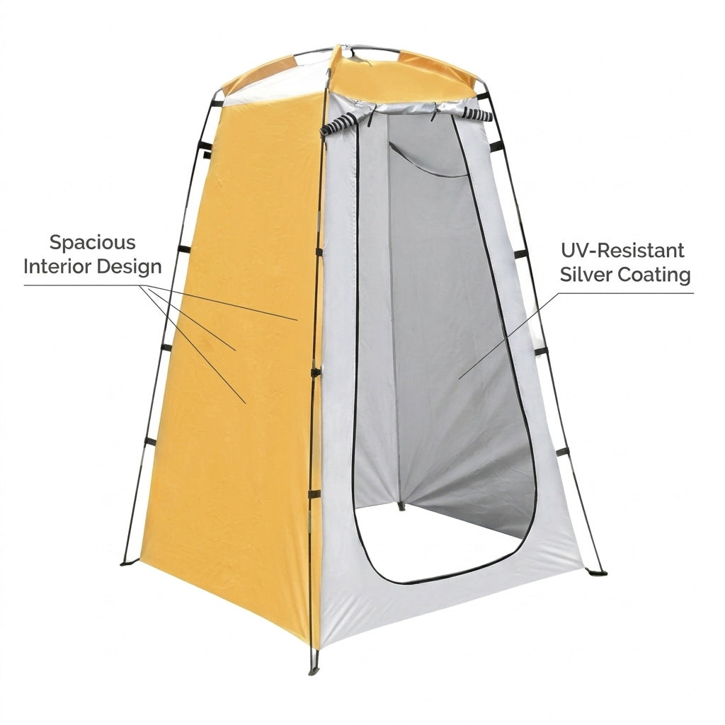 Portable privacy shower tent with quick pop up frame and detachable waterproof floor Bowlift