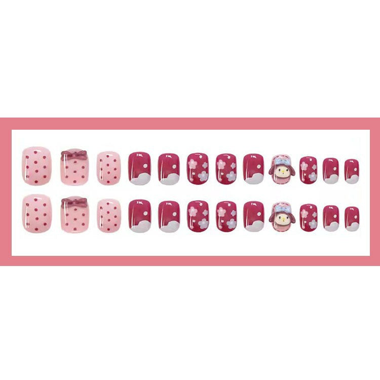 Playful artificial nails with 3D motif Bowlift