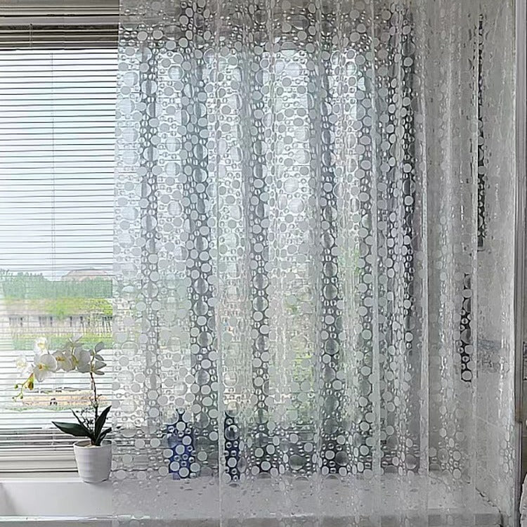 Modern Transparent Polka Dot Shower Curtain Bowlift