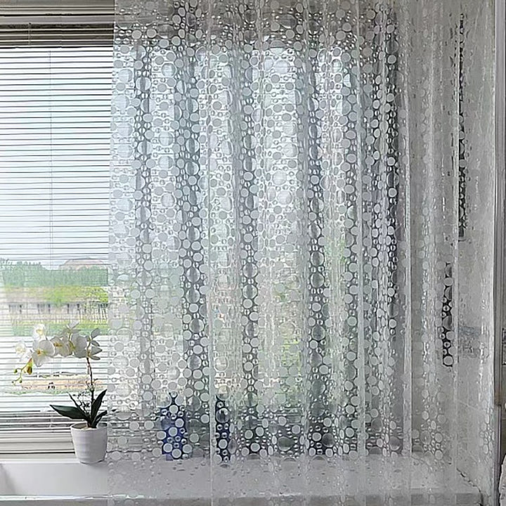 Modern Transparent Polka Dot Shower Curtain Bowlift