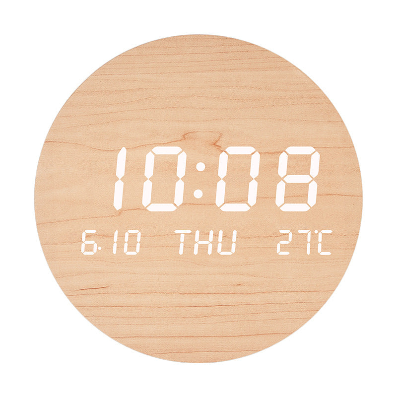 Elegant table clock in modern wood design Bowlift