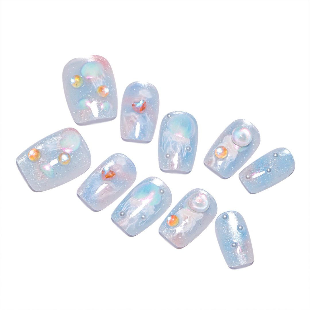 Artistic Premium Nail Extensions with Unique Artistic Accents Bowlift
