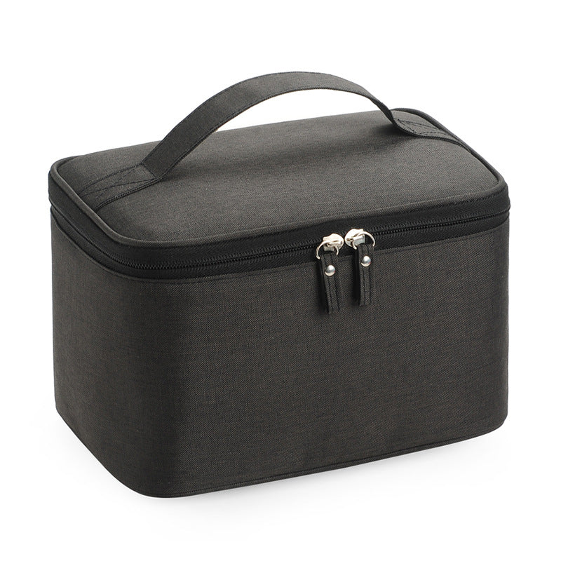 Cosmetic Transport Box With Sturdy Zipper And Practical Carry Handle Bowlift