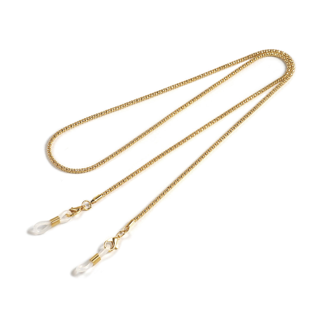 Elegant Gold Metal Eyewear Chain Bowlift