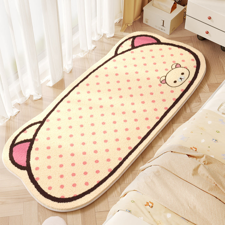 Cute Character-Shaped Plush Bath Mat